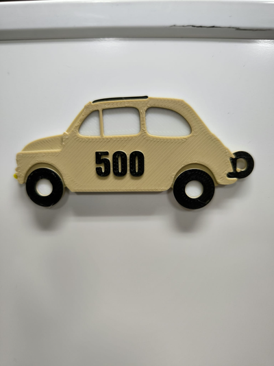 fiat 500 key ring italy colors by fv racing hobby & diy sport outdoors 3d print model - Mito3D