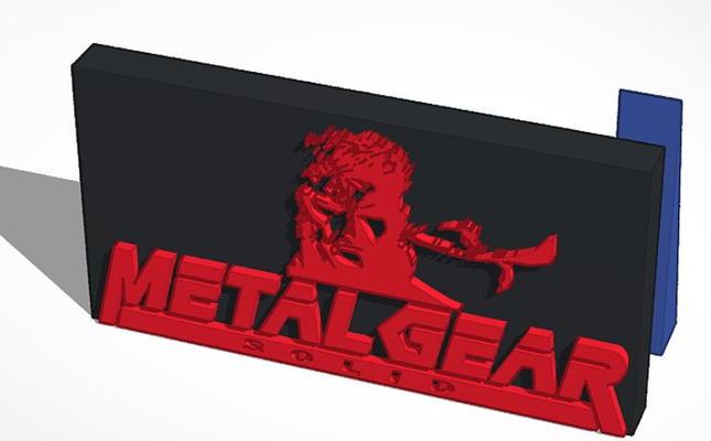 metal gear solid display stand by nero3dprint art 2d snake game 3d print model - Mito3D