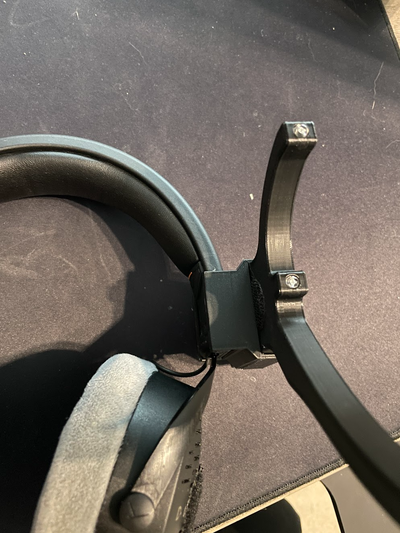 delanclip trackir headset mount beyerdynamic 900 pro x by pydrex hobby & diy electronics vr flight sim uk british headphones clip mod dcs world dt 990 3d print model - Mito3D