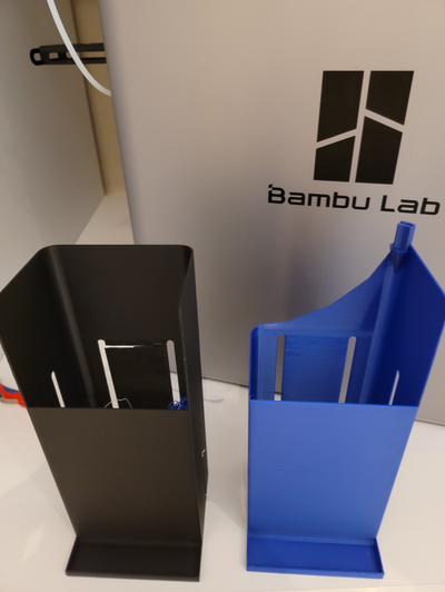 edited bambu x1c poop chute box remixed by sdemirel 3d printer accessories bin bucket 3d print model - Mito3D