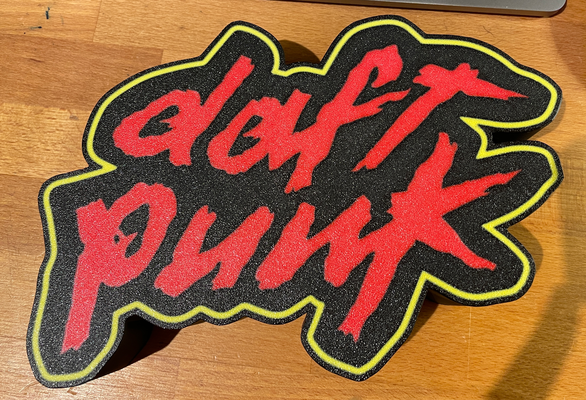 stupido punk lightbox by favoloso ster arte segni loghi daft punk logo cartello luce parete 3d print model - Mito3D