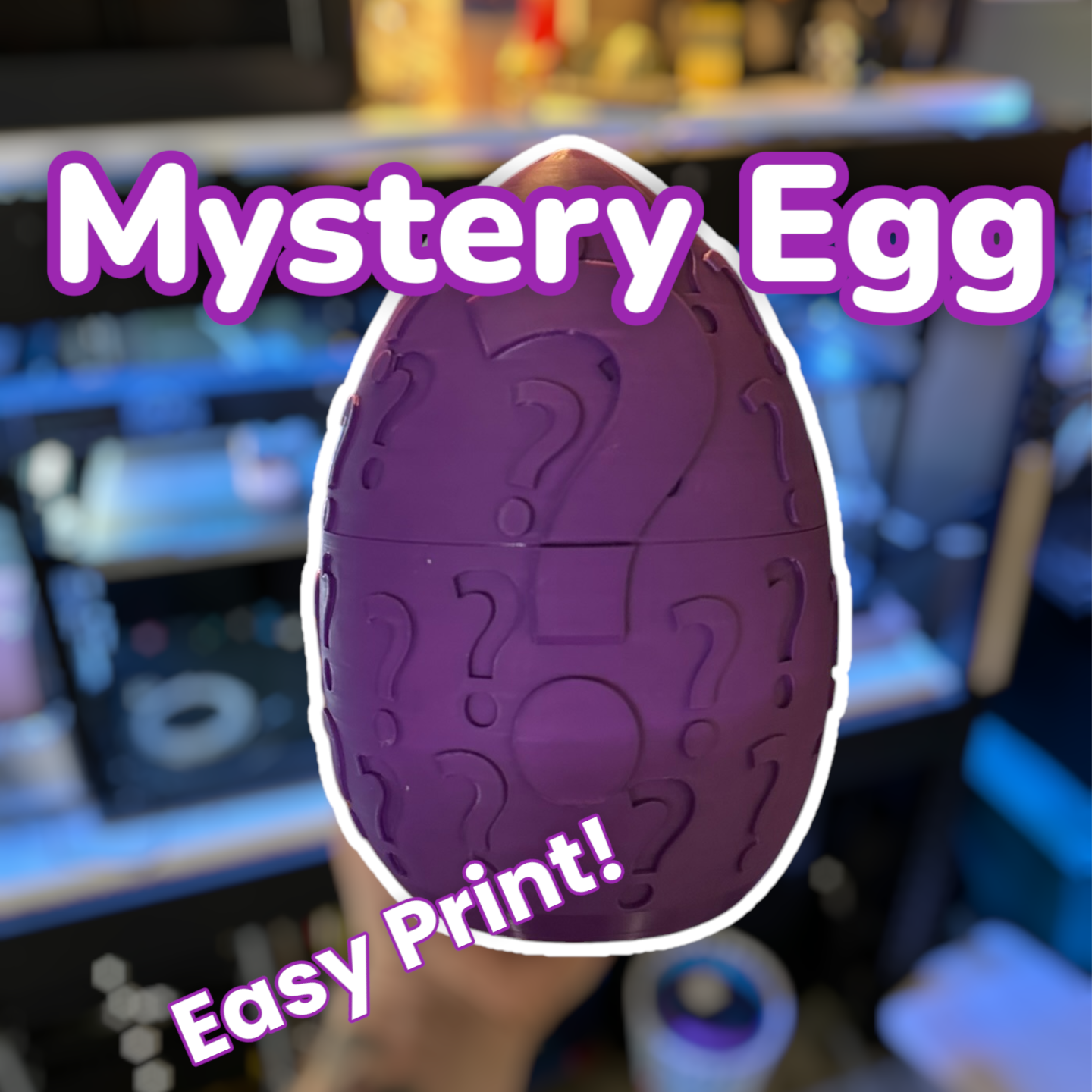 mystery egg question marks - no support by raditive prints toys & games 3D print model - Mito3D