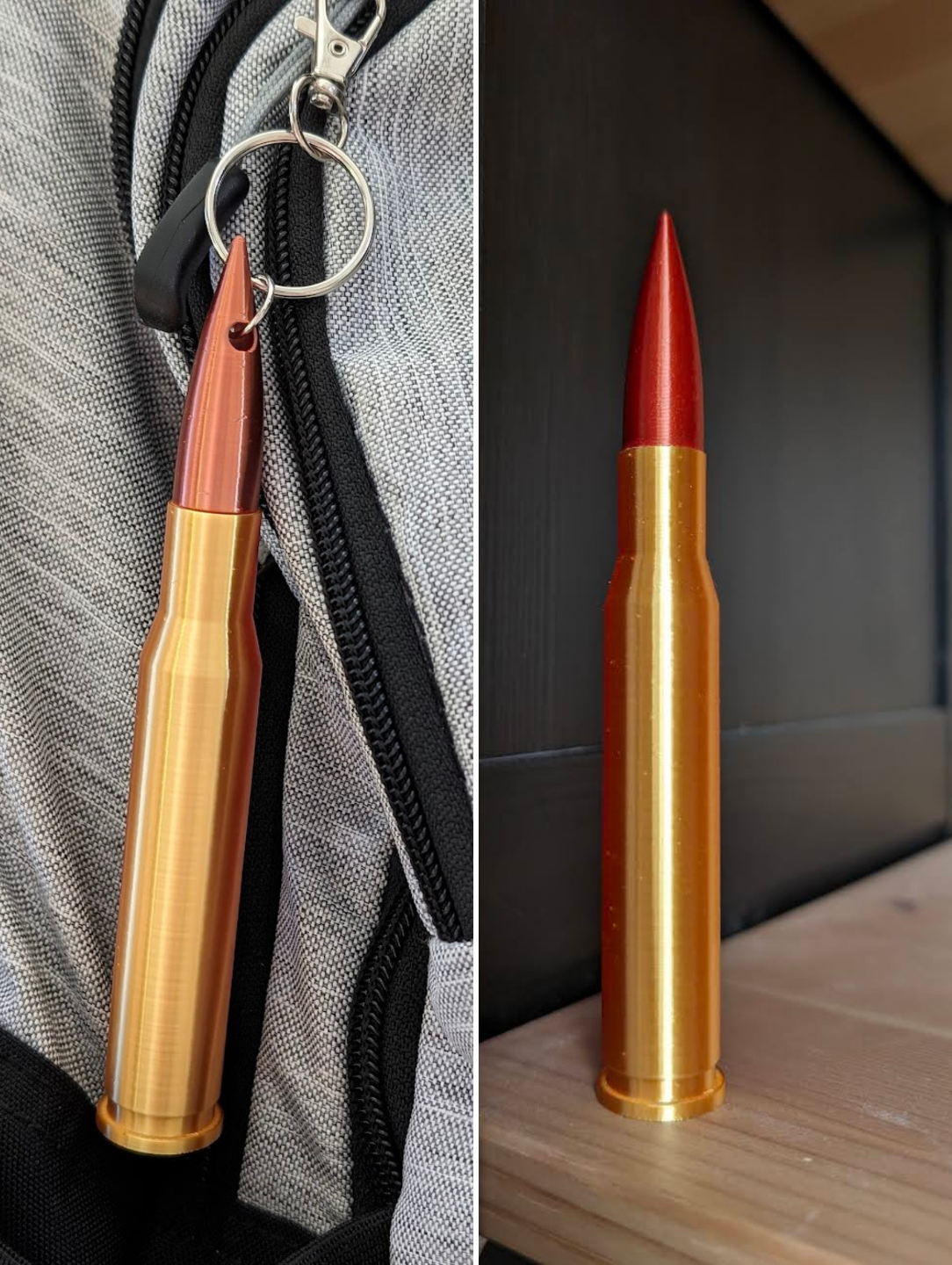 50 cal bullet + opt keychain by otakumx props & cosplays bmg christmas cartridge america accessory 50 ornament caliber 3D print model - Mito3D