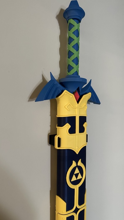 wall mount botw scabbard by printman art models 3d print model - Mito3D