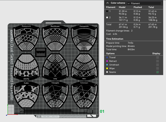 bambu laboratorios relleno patrones remezclado by impresor 3d impresora prueba modelos 3d print model - Mito3D
