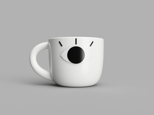auge by abonnieren haushalt dekor tasse kaffee 3d print model - Mito3D
