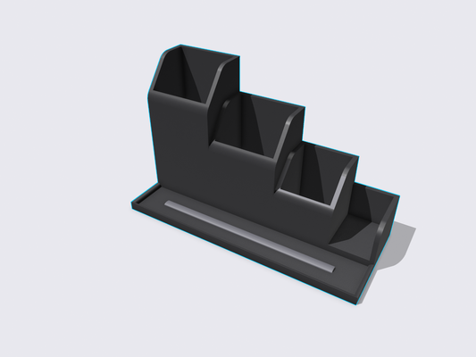 3 espacio bolígrafo soporte by s0hm casa oficina borrador 3d print model - Mito3D