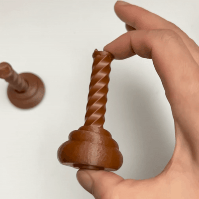 fast furious fudge - spiral fidget toy by nukddd toys & games stick turd shit poop stresstoy lol relief funny joke printinplace 3d print model - Mito3D
