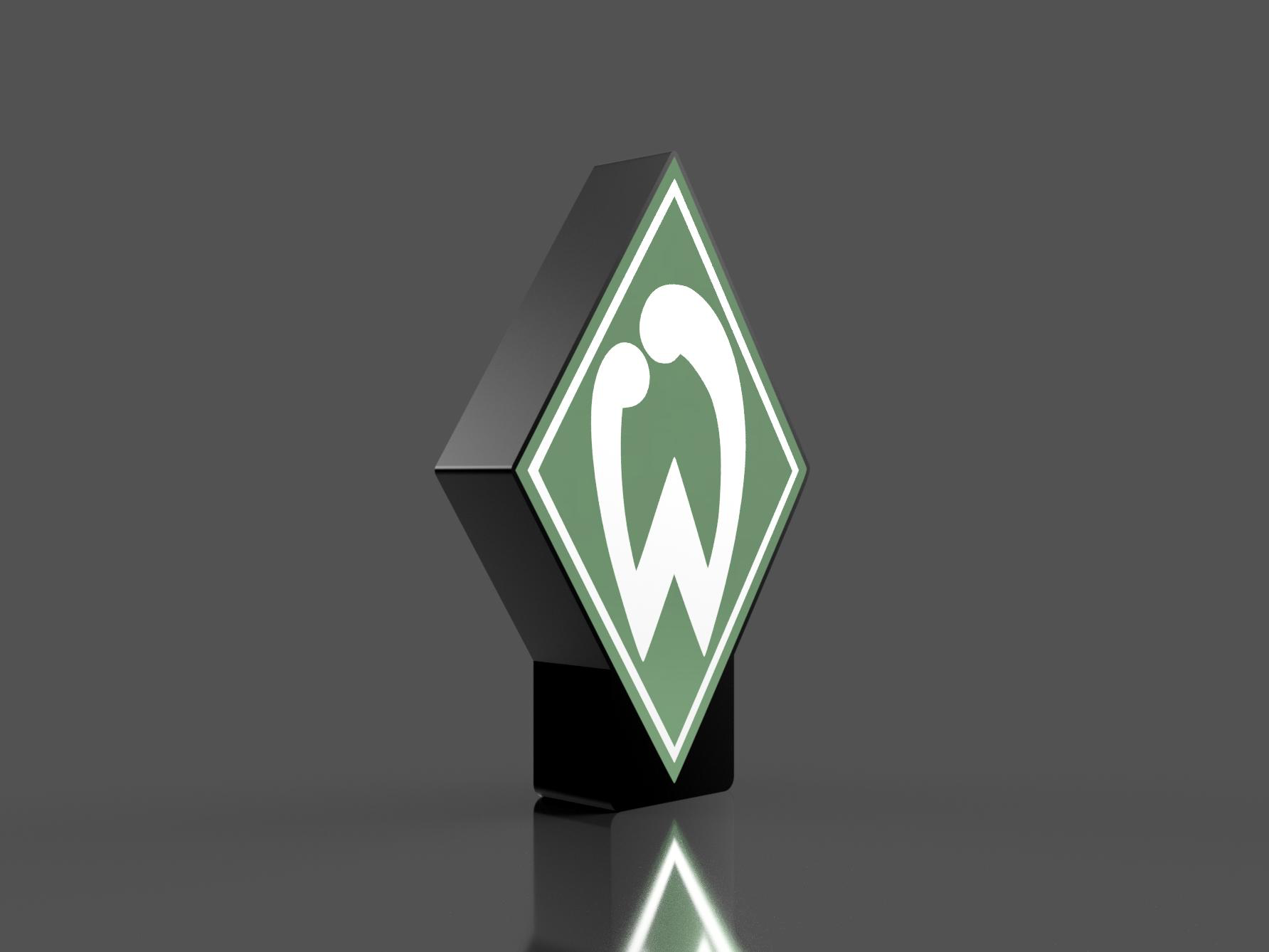 werder bremen leuchtkasten by david80 hobby diy elektronik licht fußball led box lampe kunst zubehörteil fussball fußballverein 3D print model - Mito3D