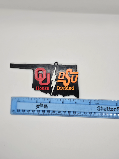 ou osu house divided by andrewgosnell77 art signs & logos oklahoma football sooners 3d print model - Mito3D