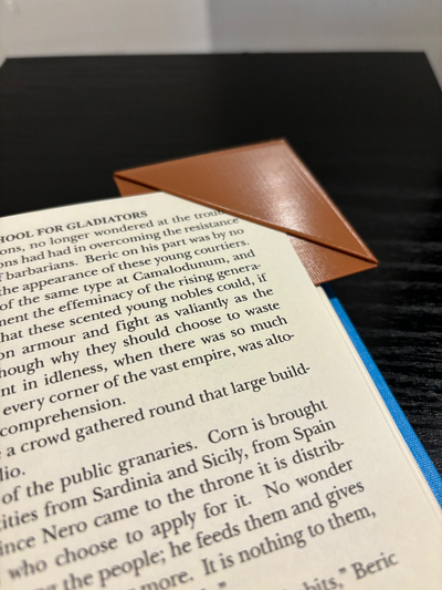 corner bookmark by stevo99 hobby & diy bookmarker bookmarks book books read reader reading accessory 3d print model - Mito3D