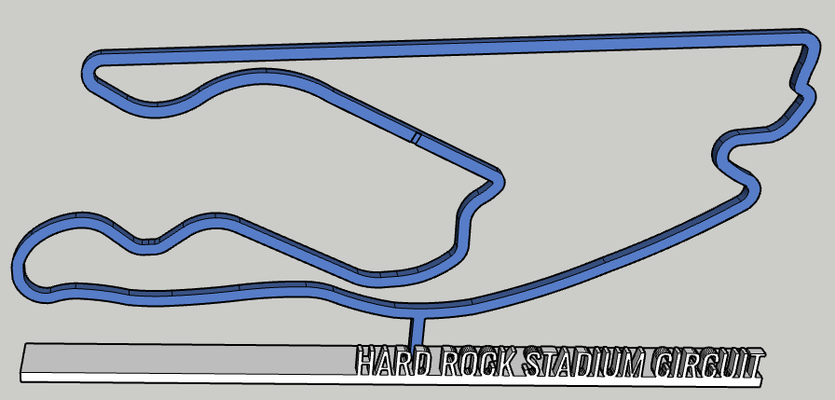 hard rock stadium circuit miami usa formula 1 race track 2022 season by updesky hobby & diy vehicles formula1 f1 racetrack 3d print model - Mito3D