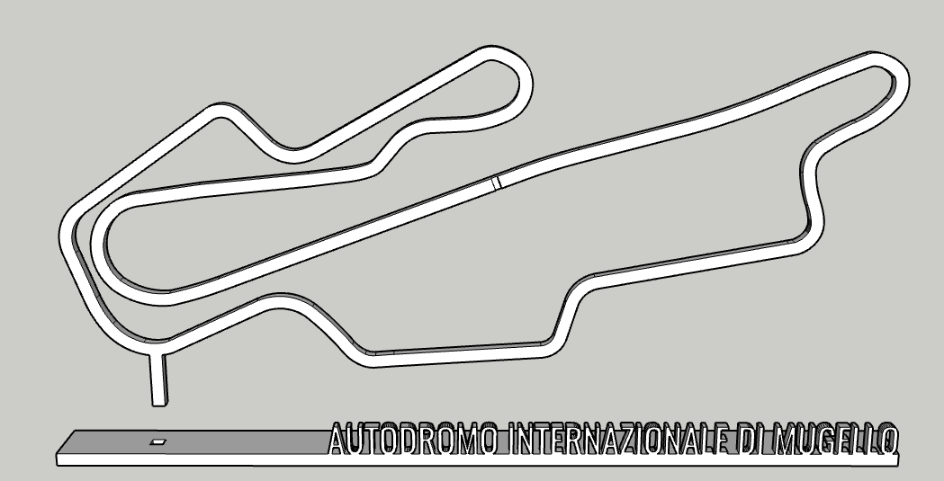 autodromo internazionale mugello italia ex formula 1 gara traccia by updesky passatempo fai veicoli formula1 circuito pista 3D print model - Mito3D