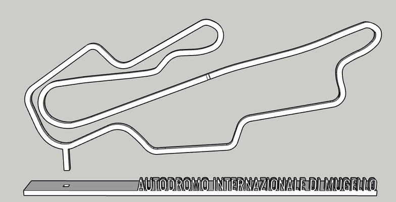 autodromo internazionale di mugello italy former formula 1 race track by updesky hobby & diy vehicles formula1 circuit racetrack 3d print model - Mito3D