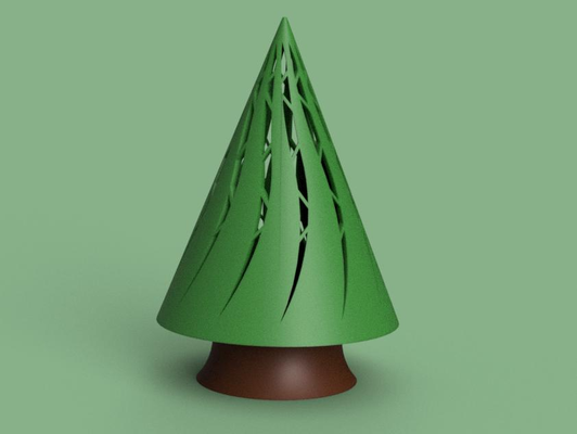 natal árvore by nerro3d casa decoração conduziu navidad enfeite enfeite natal chá leve chá luz bambu bambulab laboratório 3d print model - Mito3D