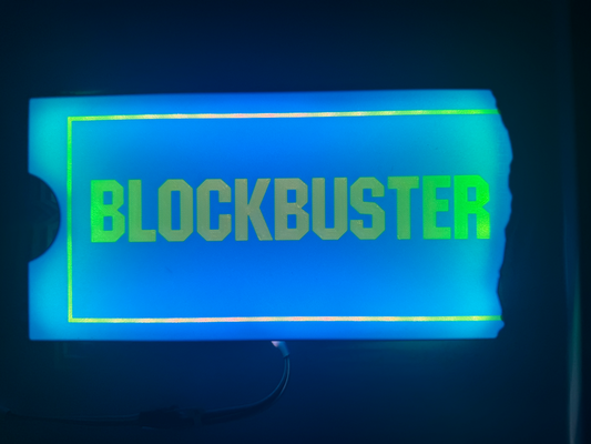 blockbuster conduziu luz caixa by molho picante iguana casa decoração caixas caixas parede placa 3d print model - Mito3D