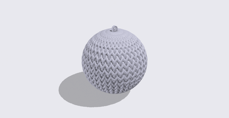 tricoté noël ornement by dv nw ménage décor balle 3d print model - Mito3D