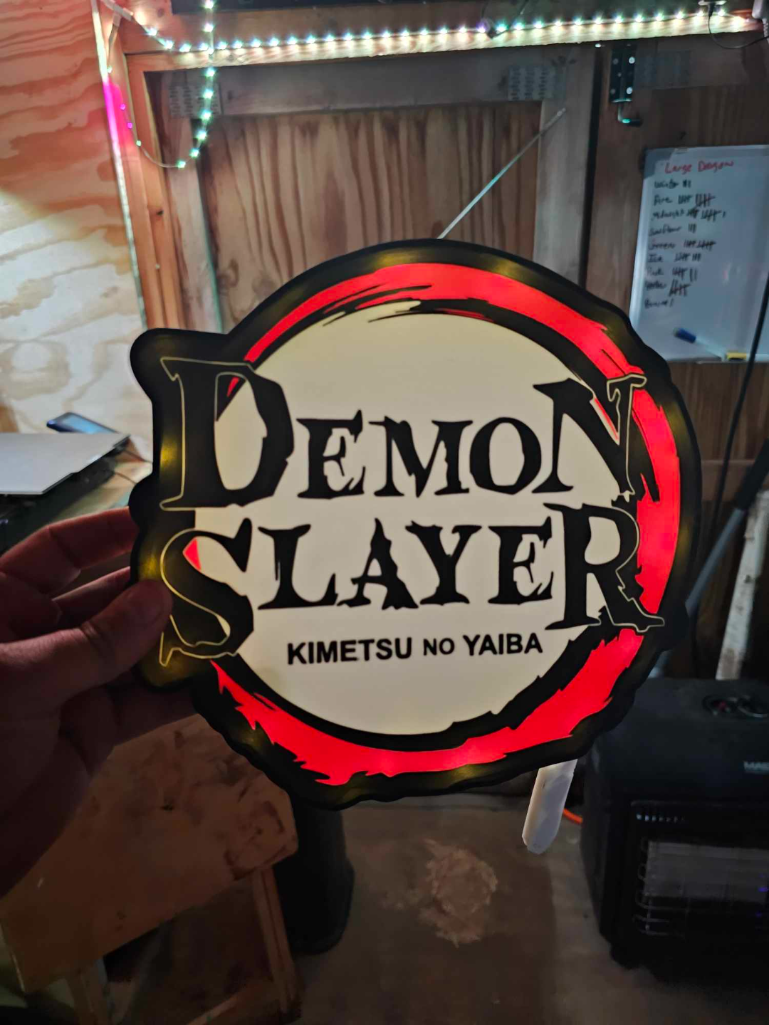 iblis avcı ışık kutu by hayal gücü dövme 3d oyuncaklar oyunlar avcısı tanjiro nezuko manga hayranı kimetsu no yaiba inosuke şeytan öldürme shinobu hashira anime el sanatları nichirin duvar askı sanat 3D print model - Mito3D