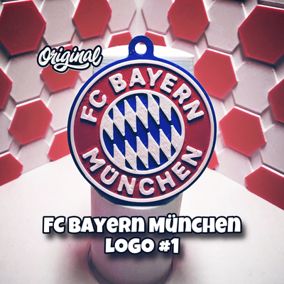 fc bayern m nchen keychain 1 by tiroplast 3d art coin & badges fcbayern muenchen 3d print model - Mito3D