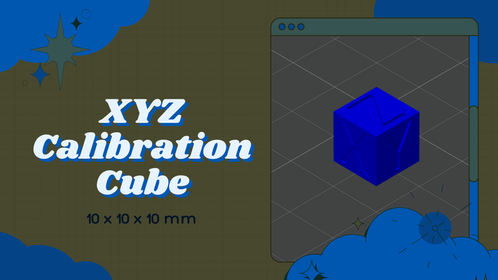 calibración cubo by modelos 3d impresora prueba calibrar cali 10x10 10x10x10 10 10mm xyz x z zx xz xy yx yz zy rápido impresión 3d print model - Mito3D