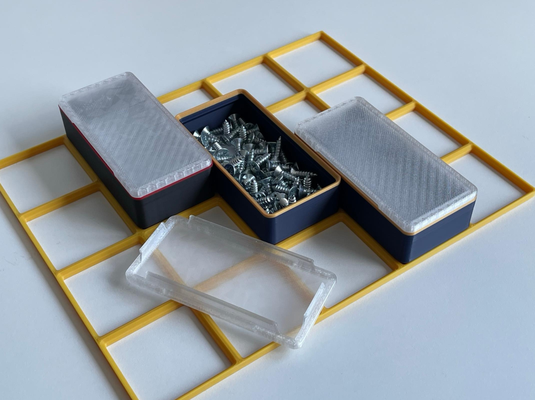 gridfinity bidone palpebre by ragazza design utensili organizzatori coperchio 3d print model - Mito3D