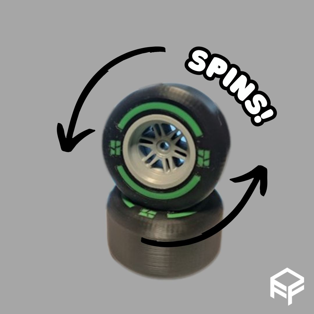 f1 rueda agitarse hilandero by ff3d makes juguetes juegos f1wheel f1rim borde fidget spinner f1spinner ventilador pirelli pzero juguete f1toy multicolor formula1 neumático f1tyre 3D print model - Mito3D