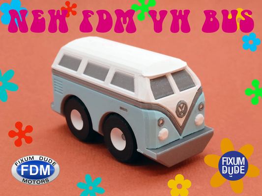 fixé mec moteurs pépin wv autobus by fixumdude jouets jeux camion camions véhicule jouet voiture impression in endroit articulé cadeau van volkswagen minibus vwbus 3d print model - Mito3D