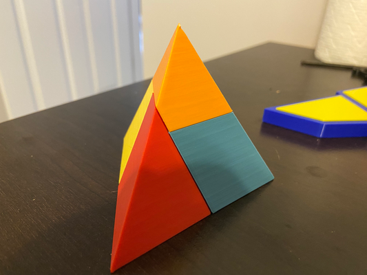 survivor pyramid puzzle by clucky toys & games puzzles triangle tabletop game 3d print model - Mito3D