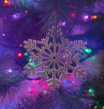 snowflake ornament 75x75x3mm by roserj household decor christmas decoration 3d print model - Mito3D