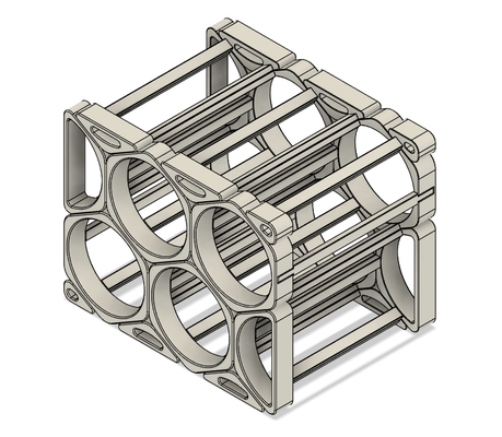 modular wine rack remixed by asdfgasdfg household house models winerack 3d print model - Mito3D