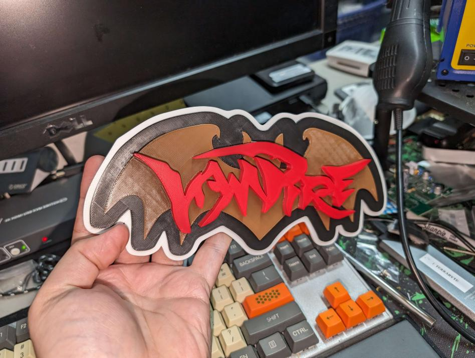 darkstalkers vampire logo by jonathan chapman art signs & logos 3D print model - Mito3D