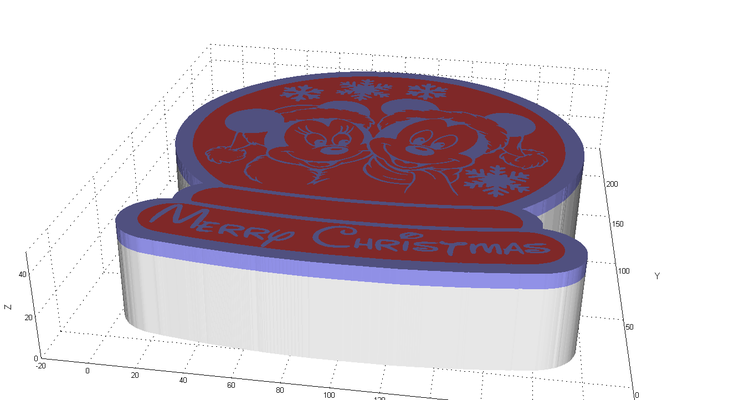 natal caixa mickey rato by aobens arte sinais logotipos tampa disney luz weihnachten 3d print model - Mito3D