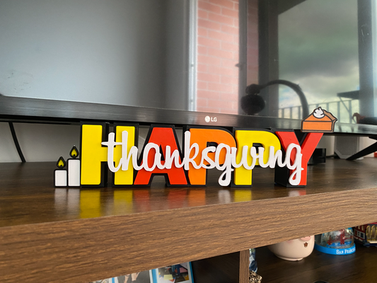 thanksgiving sign by meaf designs household decor turkey pie pumpking decoration 3d print model - Mito3D