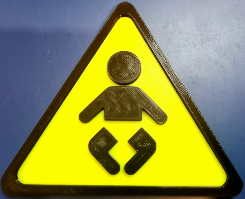 baby warning sign by bdayberr art signs & logos 3d print model - Mito3D