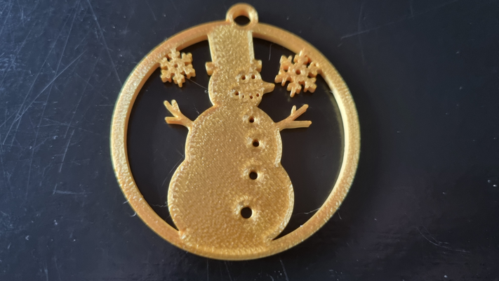 natale ornamento pupazzo neve piccolo by signor jay domestico festività natale decorazione regalo vacanza albero 3d print model - Mito3D