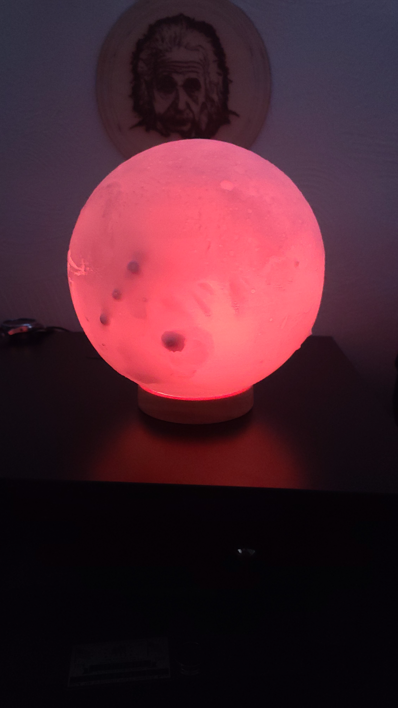 mars lampe bambu led kit by tom voll schalter bildung physik astronomie bambulab planet platz spacex nasa 3D print model - Mito3D