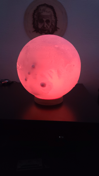 mars lamp bambu led kit by tom fullen - switch education physics & astronomy bambulab planet space spacex nasa 3d print model - Mito3D