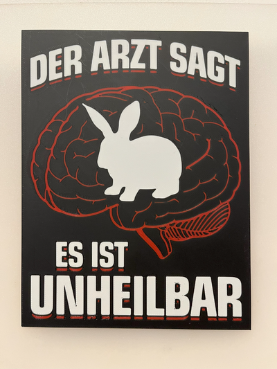 arzt unheilbar hase by dackel kunst 2d poster 3d print model - Mito3D