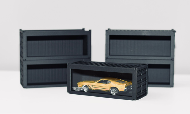 caldo ruote contenitore by printajmi3d passatempo fai hotwheels schermo macchine box auto container ruota calda scatola 3d print model - Mito3D