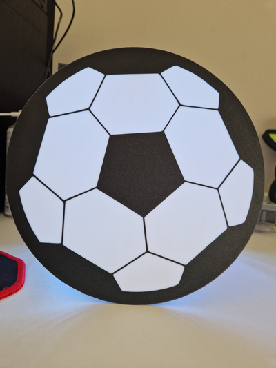 football football lumière boîte by 3dgifts be art panneaux logos boite 3d print model - Mito3D