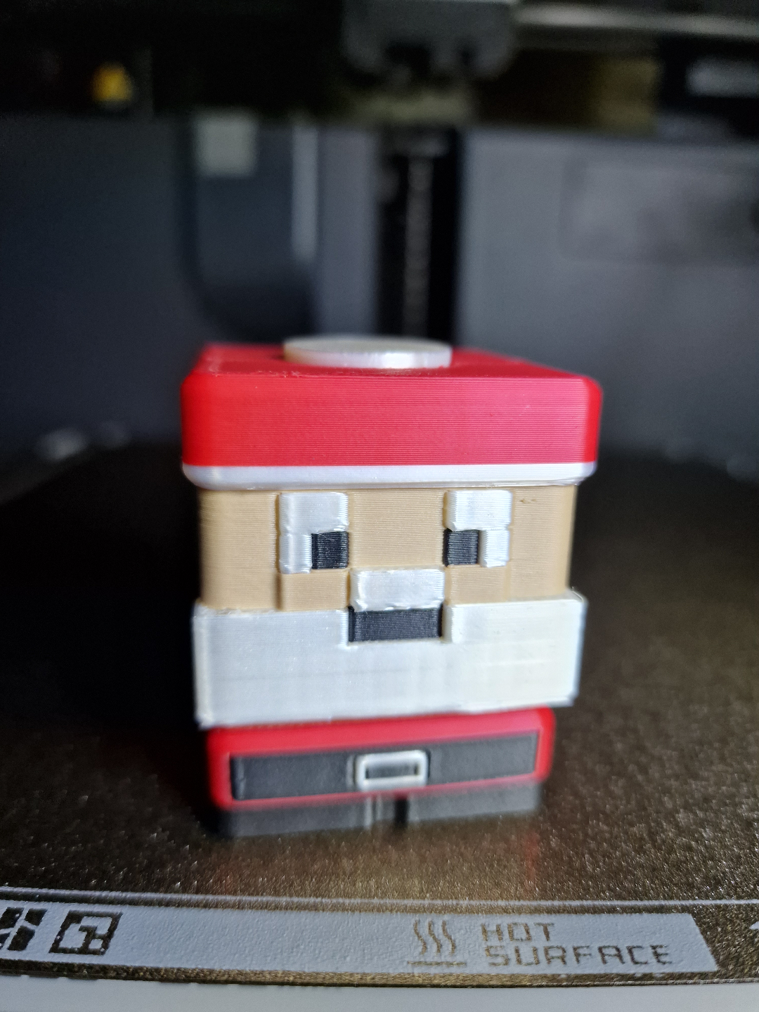 minecraft papa noel agitarse hilandero by 3domsculpts juguetes juegos enredadera zombi festivo temporada juguete divertido lindo snow 3D print model - Mito3D