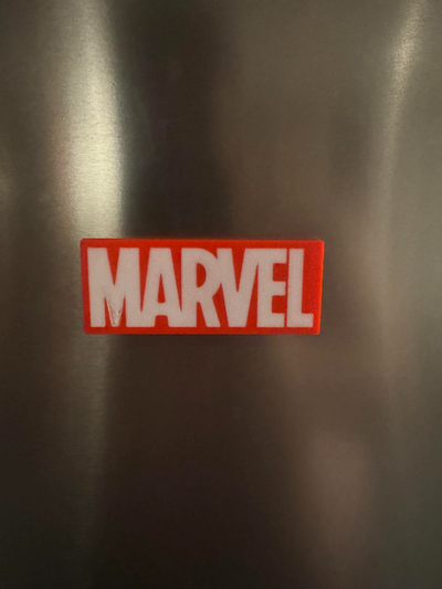 marvel logo fridge magnet by michaelrousseau3d household decor cinematic universe magnets 3d print model - Mito3D
