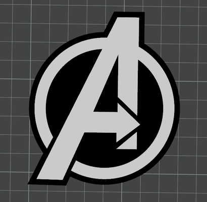 avengers logo fridge magnet by michaelrousseau3d household decor avengersendgame marvel 3d print model - Mito3D