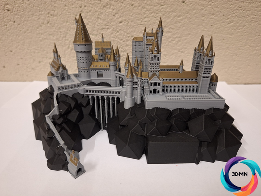 harry potter hogwarts remixed by 3dmn art models castle decoration movie paint remix fun fantasy magic wizard replica harrypotter ams multicolor 3d print model - Mito3D