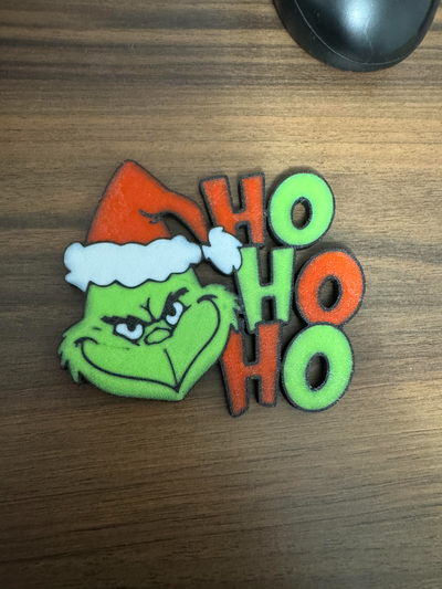 grinch hohoho fridge magnet by michaelrousseau3d household decor christmas 2023 art 3d print model - Mito3D