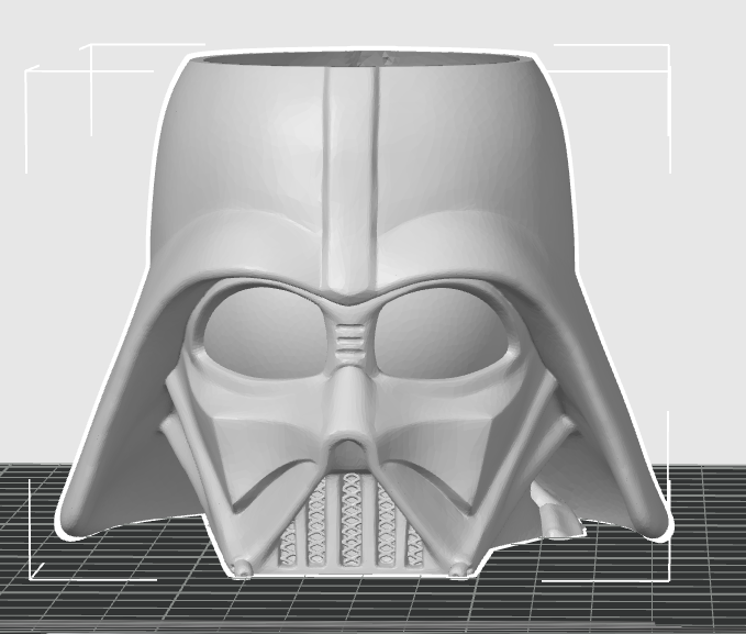 darth vader remixato by luc1f3r arte sculture blumentopf guerre stellari 3D print model - Mito3D