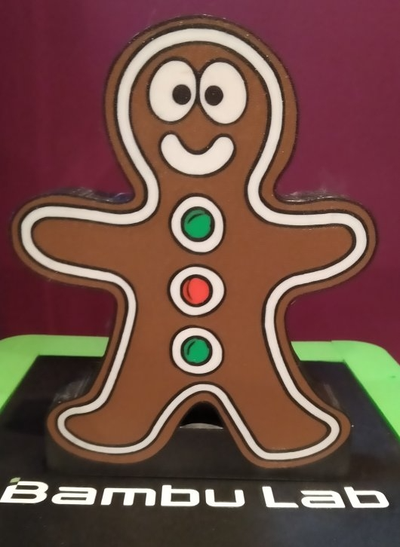 gingerbread man 1 by lefty3d art signs & logos light box christmas 3d print model - Mito3D