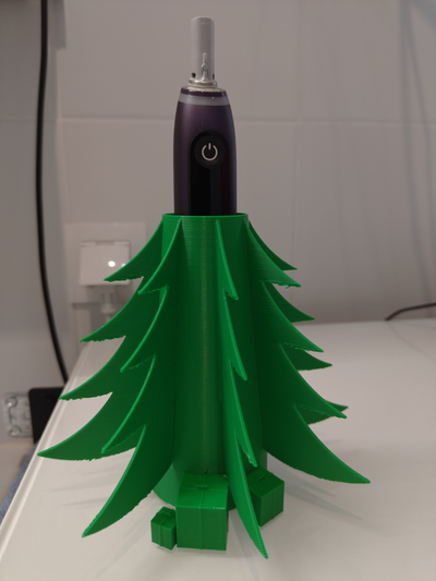 oral io séries 8 noël arbre supporter by dj outils 3d print model - Mito3D