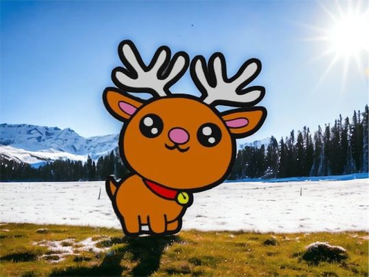 christmas reindeer - lightbox by love prints art models merry snow collar cute nose antlers light 3d print model - Mito3D