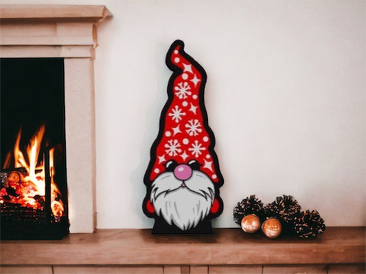 christmas gonk - lightbox by love prints art models gonbk santa rudolph gnome hat tree merry snowflake cute 3d print model - Mito3D